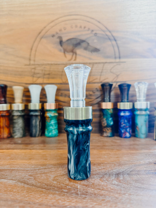 Black/grey double reed, duck call