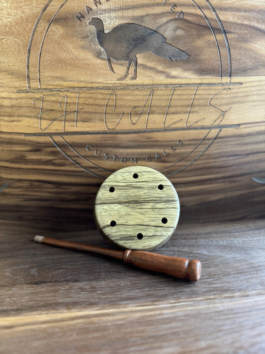 Glass with feather sound board, black Limba pot & 1pc turned striker