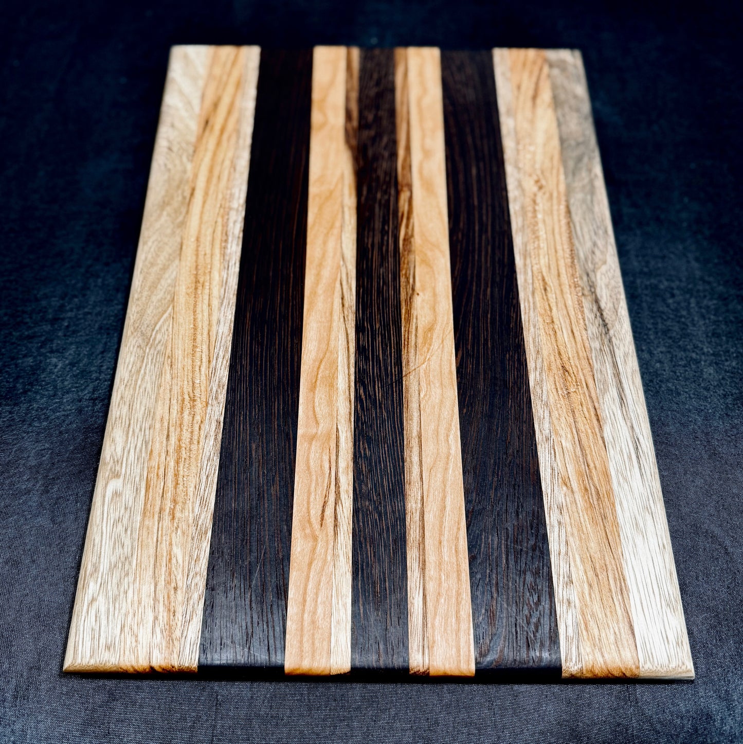 Cutting board - 16x10 - Black Limba /Zebrawood / Wenge / Cherry