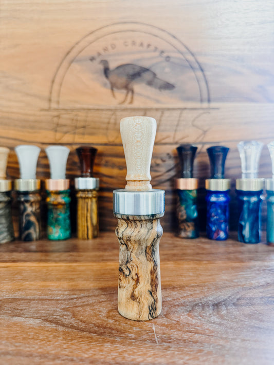 Tamarind barrel / maple double reed insert, duck call