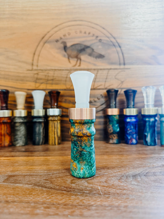 Box elder Burl double reed, duck call