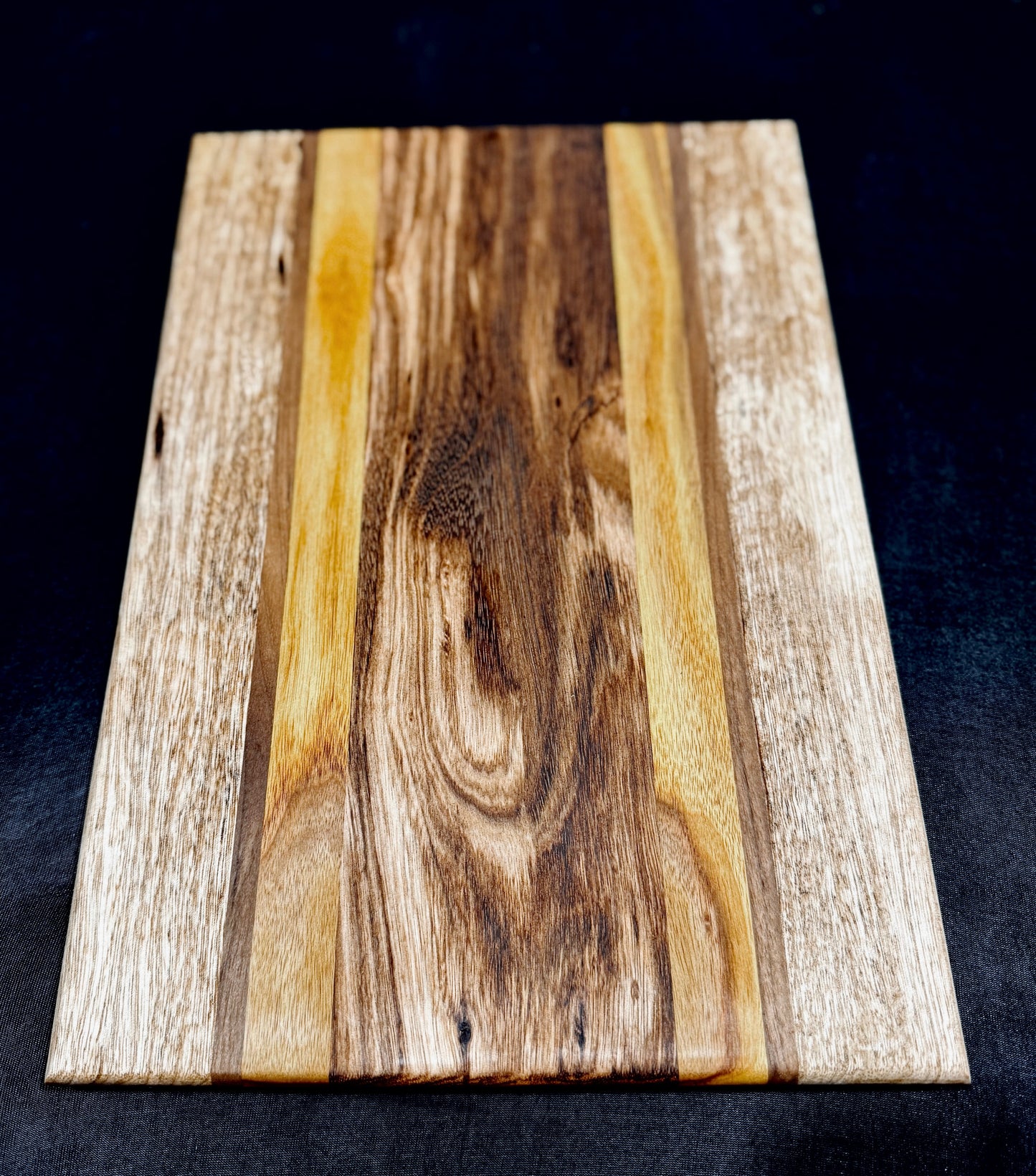 Cutting board - 16x10 - Black Limba / Walnut / Canarywood / Zebrawood