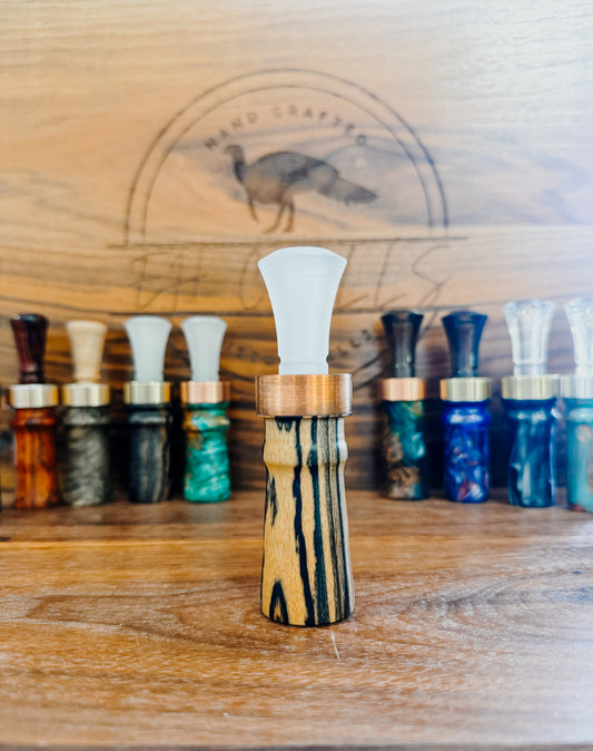 Ebony double reed, duck call