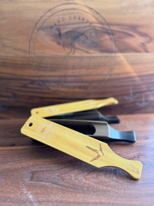Black poplar box w/ yellow heart lid