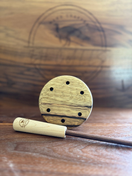 Black Limba pot, glass over greenleaf