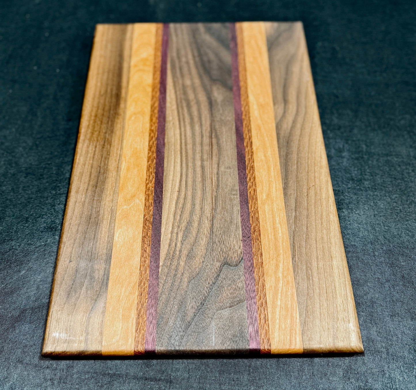 Cutting board - 16x10 - Walnut / Cherry / Leopardwood / Purpleheart