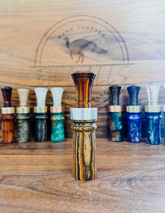 Bocote double reed, duck call