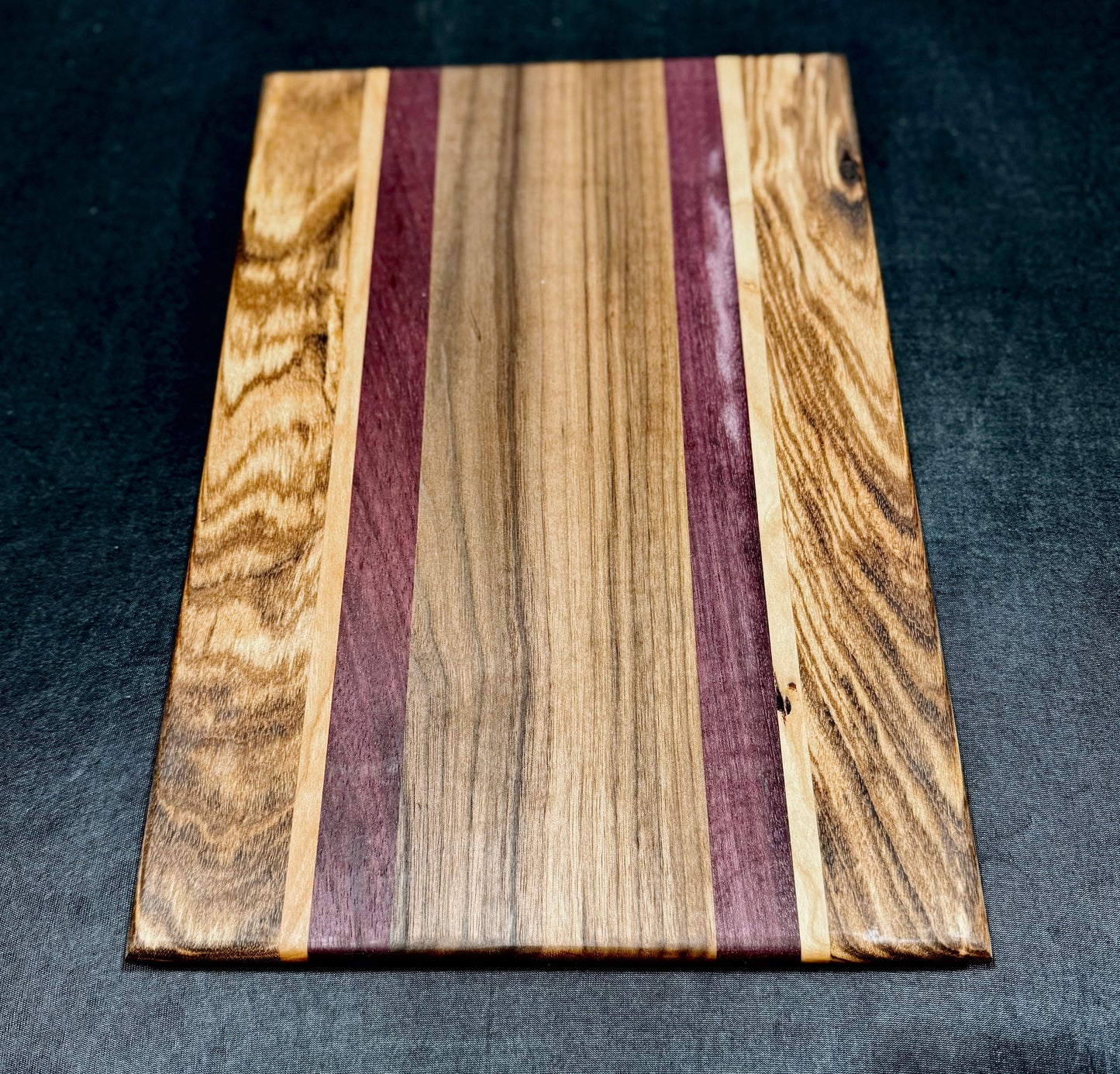 Cutting board - 16x10 - Zebrawood / Cherry / Purpleheart / Walnut