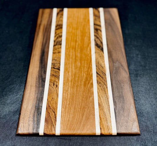 Cutting board - 16x10 - Walnut / Maple / Zebrawood / Cherry