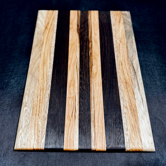 Cutting board - 16x10 - Black Limba /Zebrawood / Wenge / Cherry