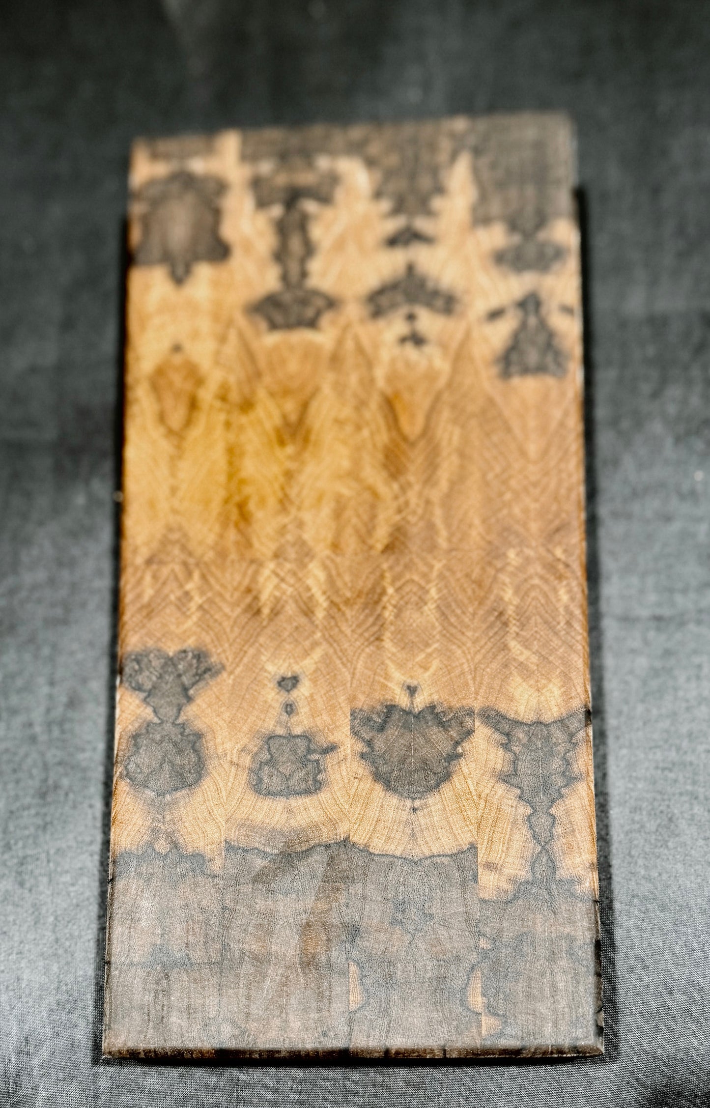 End Grain Cutting board - 16x7 - Black Limba bookmatch