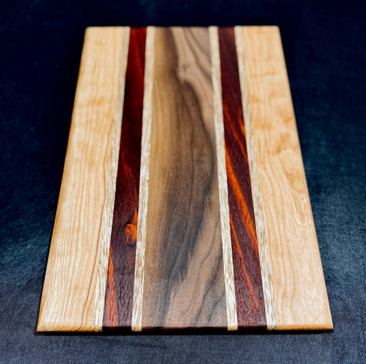 Cutting board - 16x10 - Cherry / Black Limba / Paduak / Walnut