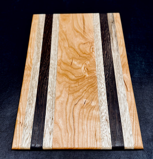 Cutting board - 16x10 - Cherry / Black Limba / Wenge
