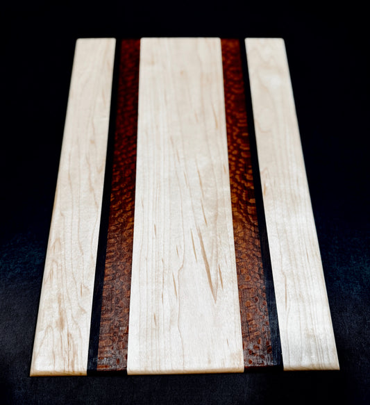 Cutting board - 16x10 - Maple / Wenge / leopardwood
