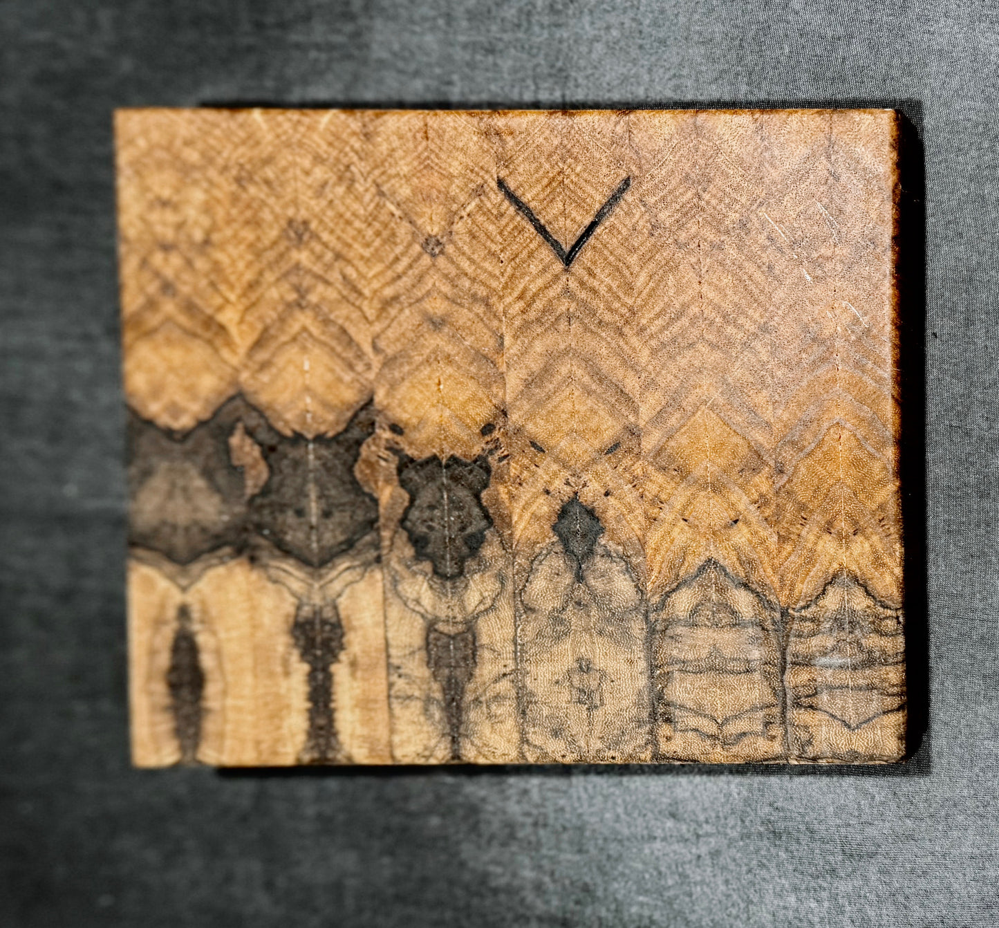 End Grain Cutting board - 12x8 - Black Limba bookmatch