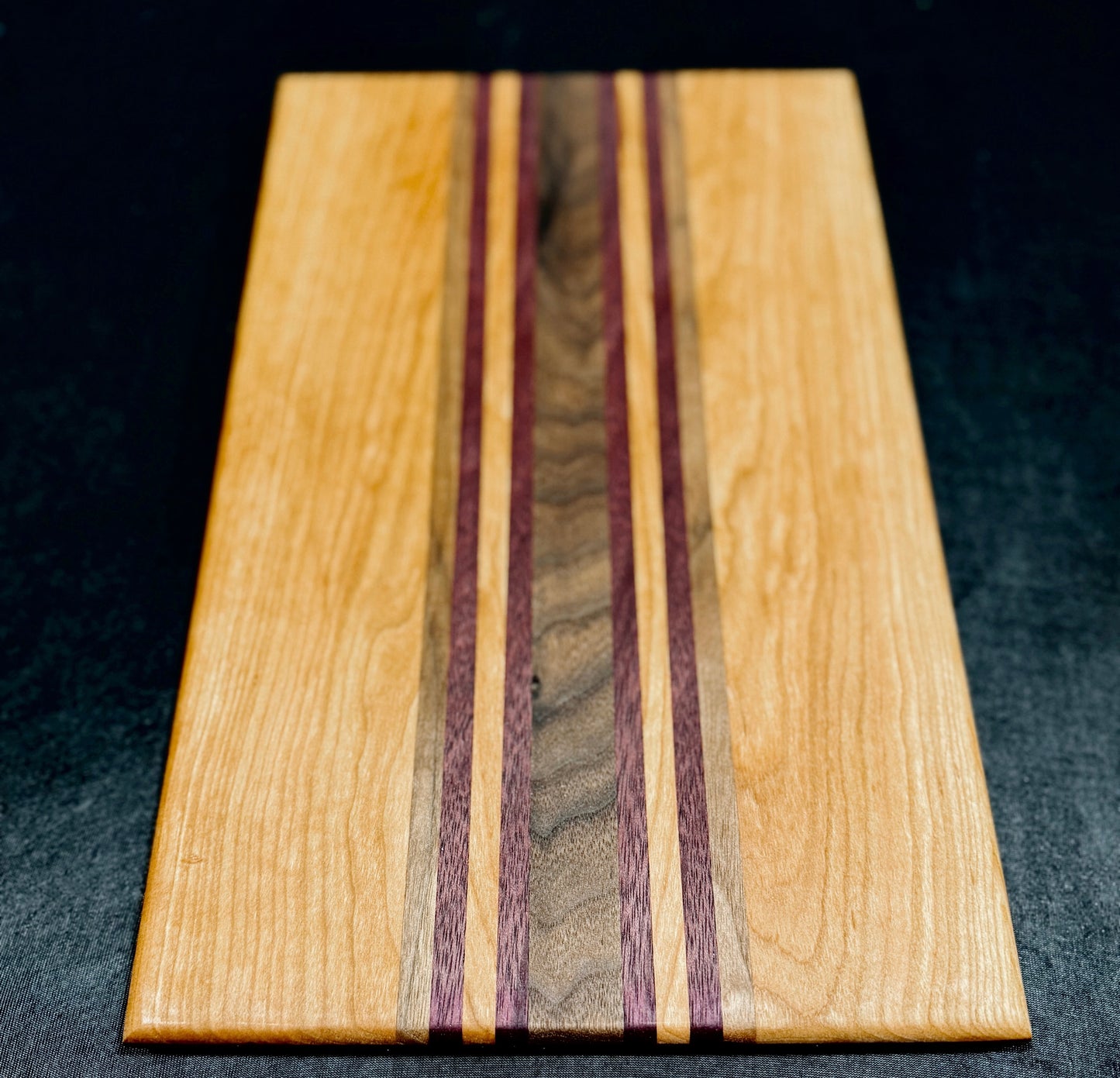 Cutting board - 16x10 - Cherry / Walnut / Purple Heart