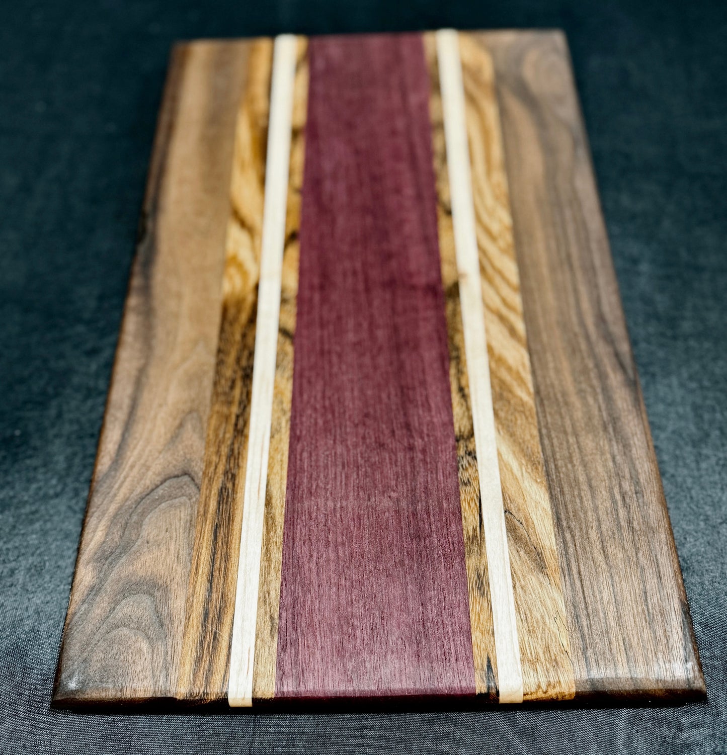 Cutting board - 16x10 - Walnut / Zebrawood / Maple / Purpleheart